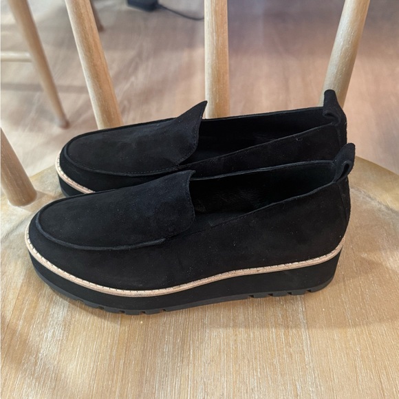 New Eileen Fisher Womens Ells Loafer-BLACK Suede PLATFORM Size 6 - Picture 2 of 10
